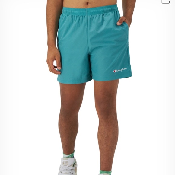 Champion Other - 100% Nylon Warm-Up Shorts Mesh Liner Trendy Men’s/ Boy’s Shorts Teal Blue• Sz M